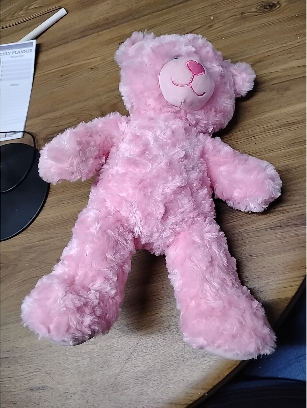 Build A Bear Pink Stuffed Plush Animal Toy Heart Nose Clean Valentine Gift Girl